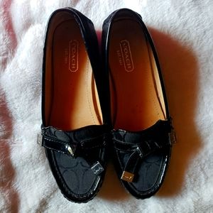 Coach black size 5 flats.